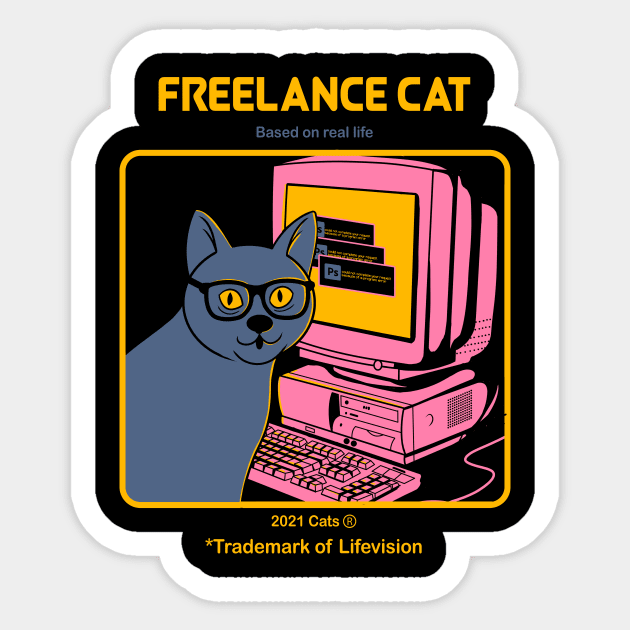 Freelancer cat Sticker by Eoli Studio